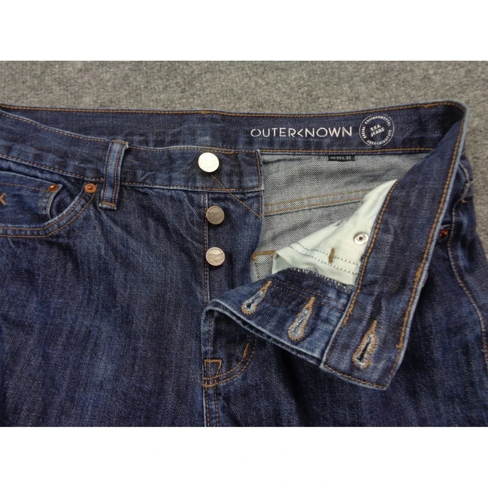 Outerknown SEA Jeans Selvedge Denim Mens 32x32 Button Fly Local Straight Fit